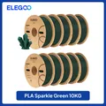 PLA Filament 1,75 mm glitzernd Schwarz Gold Grün Rot – Farbe Green 10kg