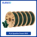 PLA Filament 1,75 mm glitzernd Schwarz Gold Grün Rot – Farbe Green 5kg