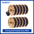 PLA Filament 1,75 mm glitzernd Schwarz Gold Grün Rot – Farbe Purplish grey 10kg