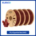 PLA Filament 1,75 mm glitzernd Schwarz Gold Grün Rot – Farbe Red 4kg
