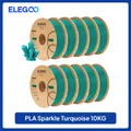 PLA Filament 1,75 mm glitzernd Schwarz Gold Grün Rot – Farbe Turquoise 10kg