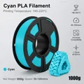 PLA Filament 1,75 mm Hochgeschwindigkeit 250 g bis 1 kg – Farbe Cyan 1000g