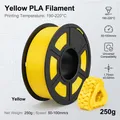 PLA Filament 1,75 mm Hochgeschwindigkeit 250 g bis 1 kg – Farbe Yellow 250g