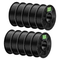 PLA+ Filament 1,75 mm robuster und stärker 2 kg bis 10 kg – Farbe Black 10kg