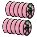 PLA+ Filament 1,75 mm robuster und stärker 2 kg bis 10 kg – Farbe Pink 10kg