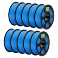 PLA+ Filament 1,75 mm robuster und stärker 2 kg bis 10 kg – Farbe Sky blue 10kg