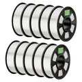 PLA+ Filament 1,75 mm robuster und stärker 2 kg bis 10 kg – Farbe Translucent 10kg