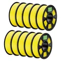 PLA+ Filament 1,75 mm robuster und stärker 2 kg bis 10 kg – Farbe Yellow 10kg