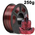 PLA Filament 1,75 mm zweifarbig Seidenblau Rot 250 g – Farbe Black Red 250g