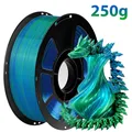 PLA Filament 1,75 mm zweifarbig Seidenblau Rot 250 g – Farbe Blue Green 250g