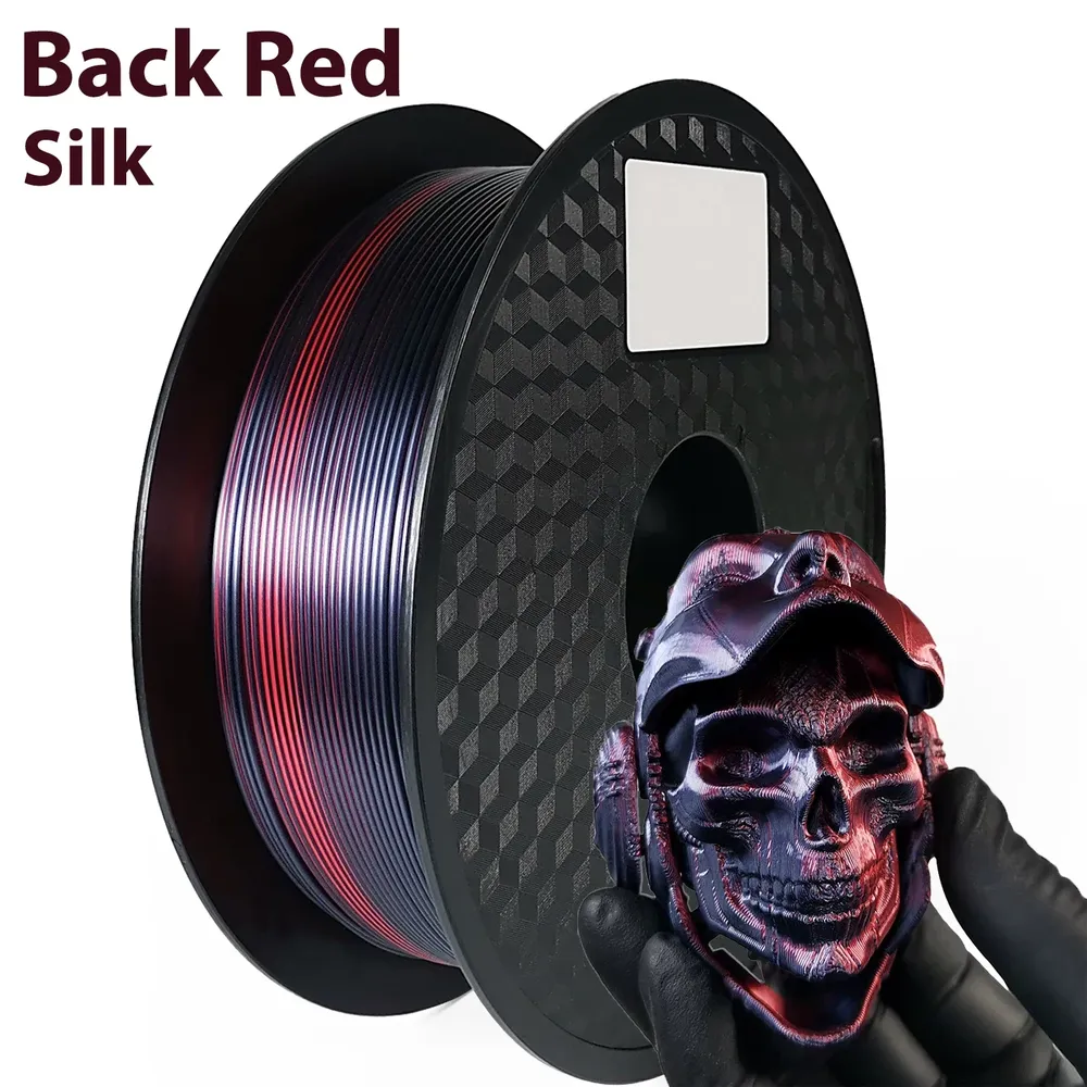 PLA Filament 1,75 mm zweifarbig Seidenblau Rot 250 g