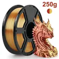 PLA Filament 1,75 mm zweifarbig Seidenblau Rot 250 g – Farbe Gold Copper250g