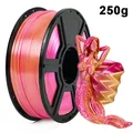 PLA Filament 1,75 mm zweifarbig Seidenblau Rot 250 g – Farbe Gold RoseRed 250g