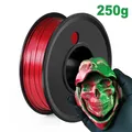 PLA Filament 1,75 mm zweifarbig Seidenblau Rot 250 g – Farbe Red Green 250g