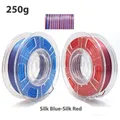 PLA Filament 1,75 mm zweifarbig Seidenblau Rot 250 g – Farbe Silk Blue Red 250g