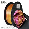 PLA Filament 1,75 mm zweifarbig Seidenblau Rot 250 g – Farbe Silk Gold PurpleRed