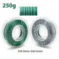 PLA Filament 1,75 mm zweifarbig Seidenblau Rot 250 g – Farbe Sliver Green 250g