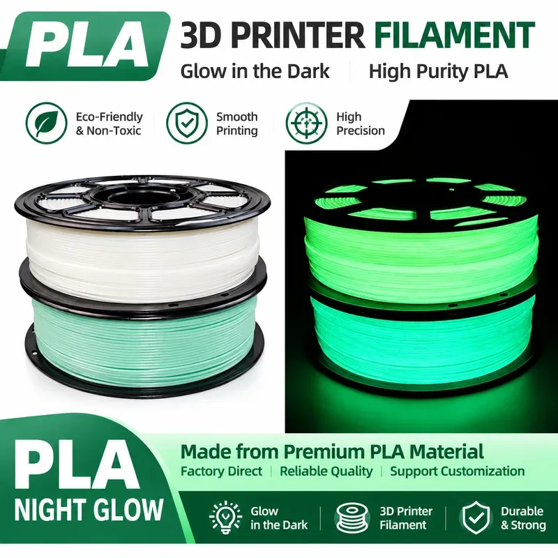 PLA Filament 1,75mm 1kg Spule Im Dunkeln leuchtend