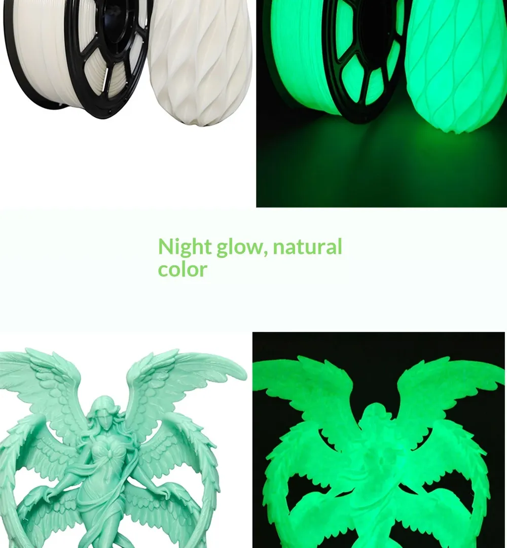 PLA Filament 1,75mm 1kg Spule Im Dunkeln leuchtend