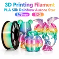 PLA Filament 1,75mm 1KG Spule Seiden-Regenbogen-Aurora – 1
