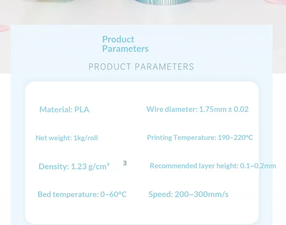 PLA Filament 1,75mm 1KG Spule Seiden-Regenbogen-Aurora