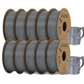 PLA Filament 1,75mm 5 10 Rollen Kunststoffmaterial – Farbe 10Roll Silver