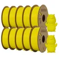 PLA Filament 1,75mm 5 10 Rollen Kunststoffmaterial – Farbe 10Roll Yellow