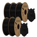 PLA Filament 1,75mm 5 10 Rollen Kunststoffmaterial – Farbe 5Roll Black
