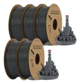PLA Filament 1,75mm 5 10 Rollen Kunststoffmaterial – Farbe 5Roll Gray