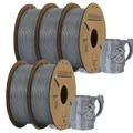 PLA Filament 1,75mm 5 10 Rollen Kunststoffmaterial – Farbe 5Roll Silver