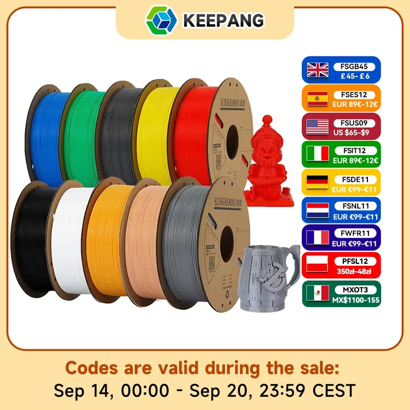 PLA Filament 1,75mm 5 10 Rollen Kunststoffmaterial