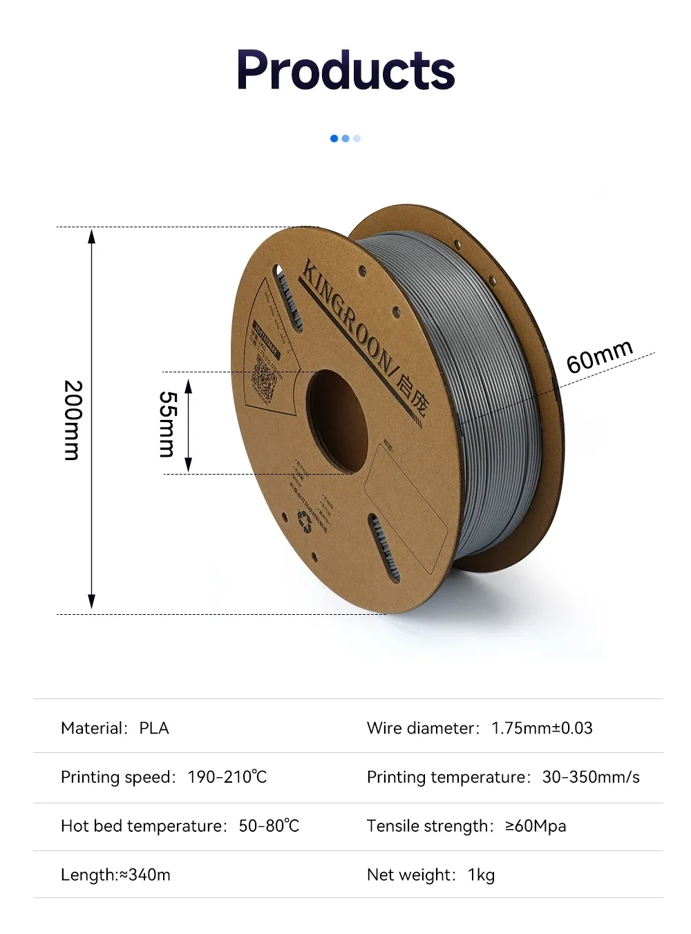 PLA Filament 1,75mm 5 10 Rollen Kunststoffmaterial