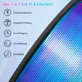 PLA Filament 1,75mm Dreifarbig Seiden-Regenbogen 250g – 5