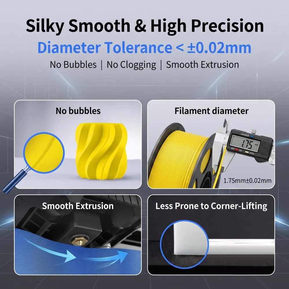 PLA Filament 1,75mm Hohe Zähigkeit Optional 200g 250g 1KG