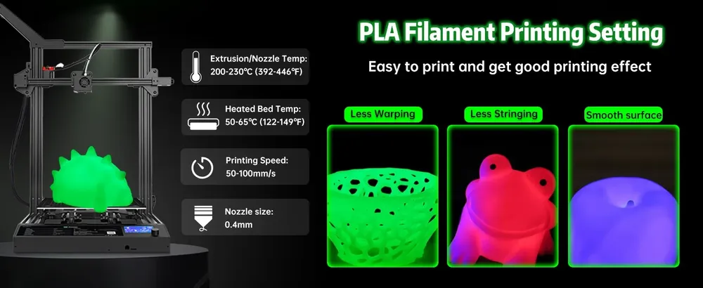 PLA Filament Leucht im Dunkeln 5 Rollen 1,75 mm