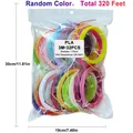 PLA Filament Nachfüllpackungen 1,75mm Zufällige Farbe – Farbe 3m 32 colors
