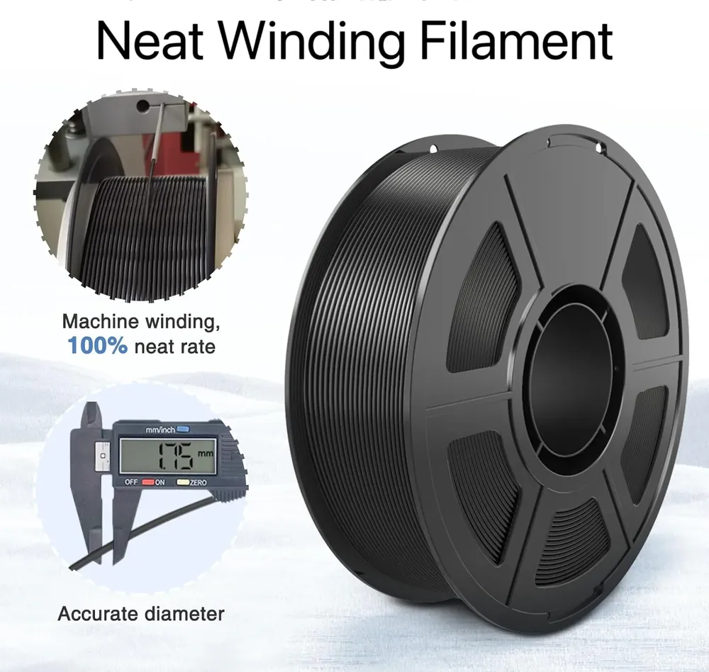 PLA Glanzfilament 1,75 mm für stabilen Druck