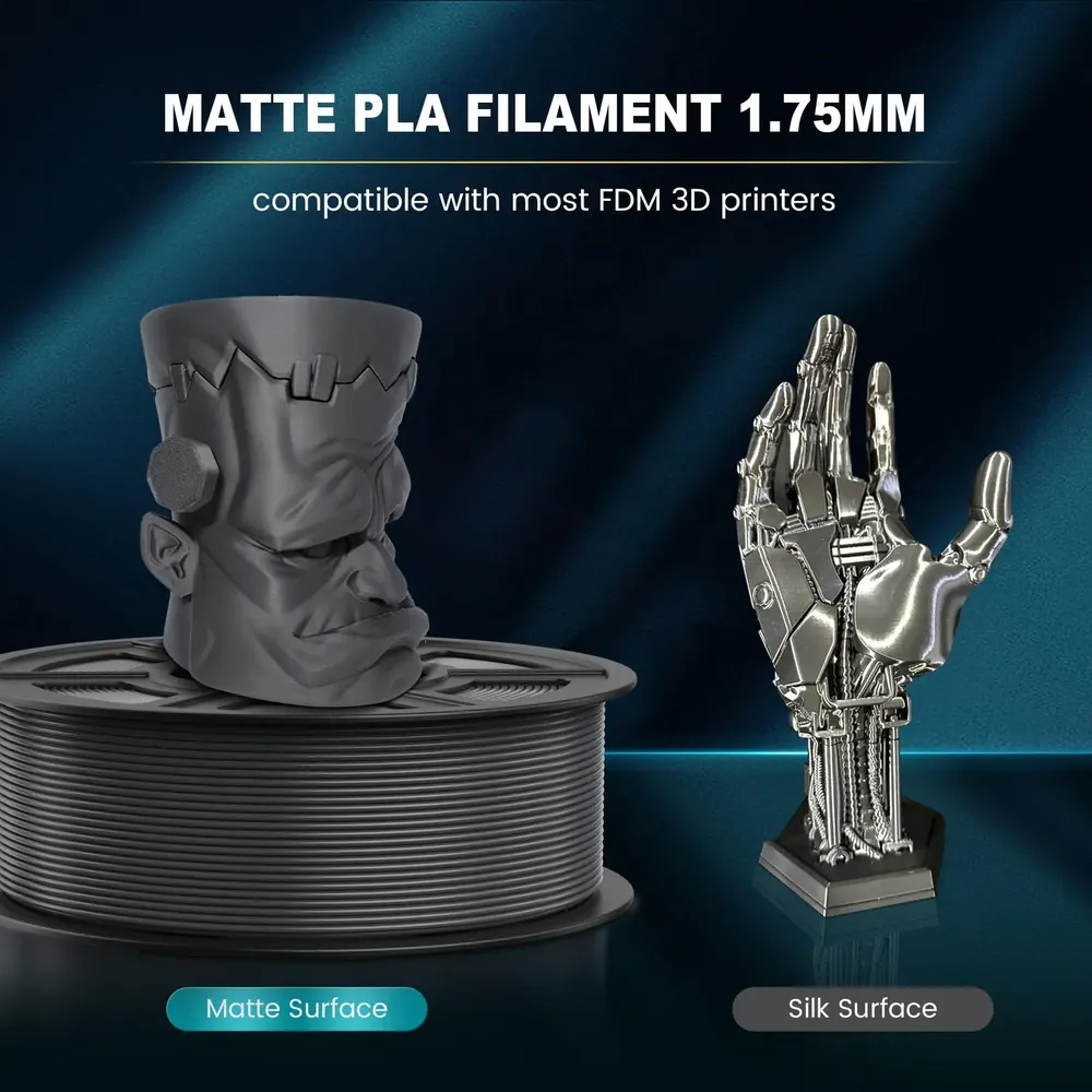 PLA Mattfilament 1,75 mm 1 kg oder 5 kg