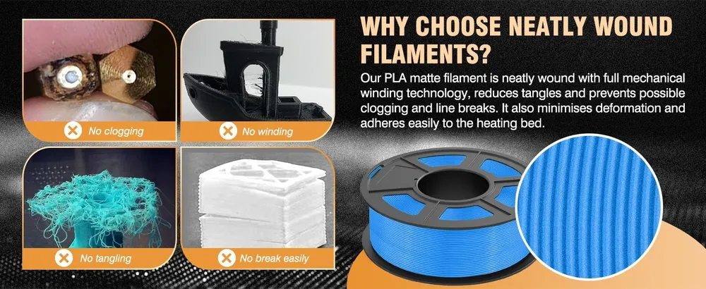 PLA Mattfilament 1,75 mm 2,2 kg