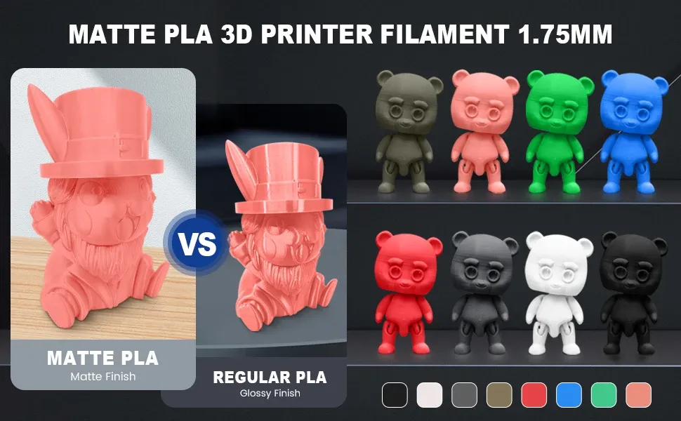 PLA Mattfilament 1,75mm 2 Rollen Mattes Finish