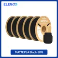 PLA Mattfilament 1 kg 1,75 mm dimensionale Genauigkeit – Farbe Black 5kg
