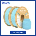 PLA Mattfilament 1 kg 1,75 mm dimensionale Genauigkeit – Farbe Ice Blue 2kg
