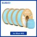 PLA Mattfilament 1 kg 1,75 mm dimensionale Genauigkeit – Farbe Ice Blue 4kg