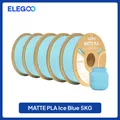 PLA Mattfilament 1 kg 1,75 mm dimensionale Genauigkeit – Farbe Ice Blue 5kg