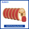 PLA Mattfilament 1 kg 1,75 mm dimensionale Genauigkeit – Farbe Ruby Red 5kg