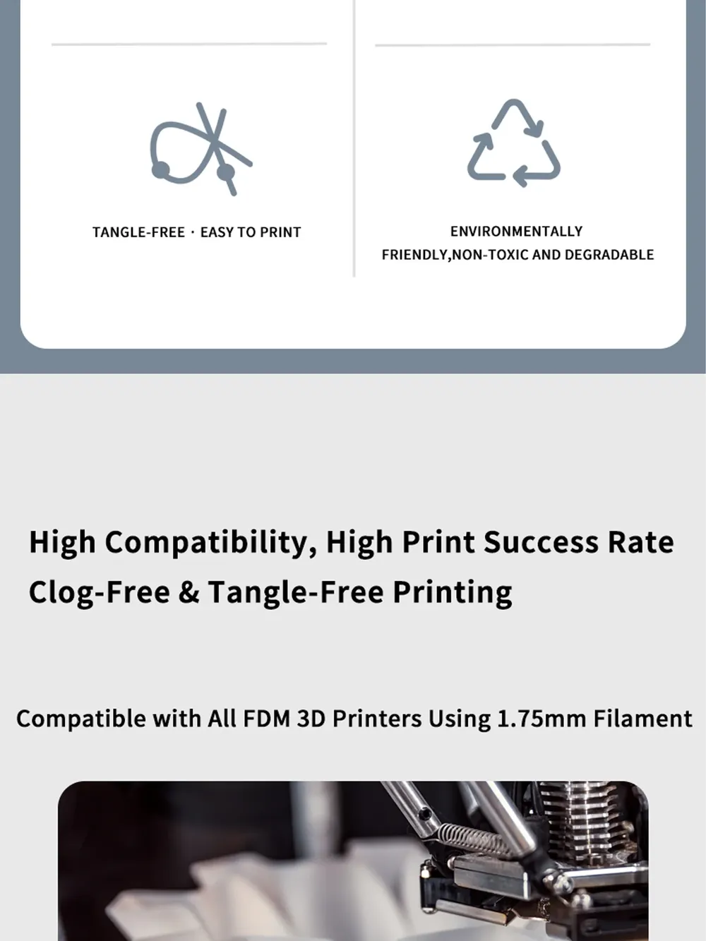 PLA Mattfilament 1 kg 1,75 mm glatte Oberfläche