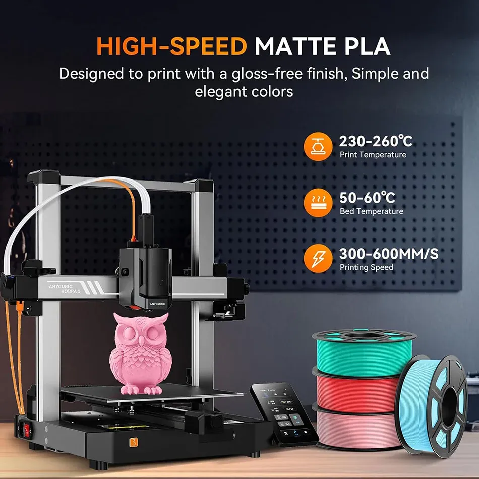 PLA Mattfilament Hochgeschwindigkeit 9 Rollen 1,75 mm