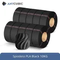 PLA Nachfüllfilament spulenlos 5 kg oder 10 kg – Farbe 10KG Black