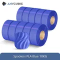 PLA Nachfüllfilament spulenlos 5 kg oder 10 kg – Farbe 10KG Blue
