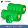 PLA Nachfüllfilament spulenlos 5 kg oder 10 kg – Farbe 10KG Green